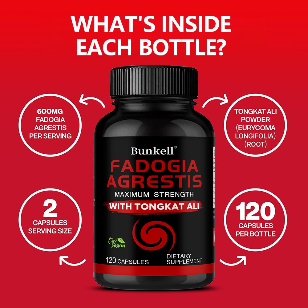 Bunkell 30/60/120 Caps-Maximum Strength Support for Men Vitality & Performance