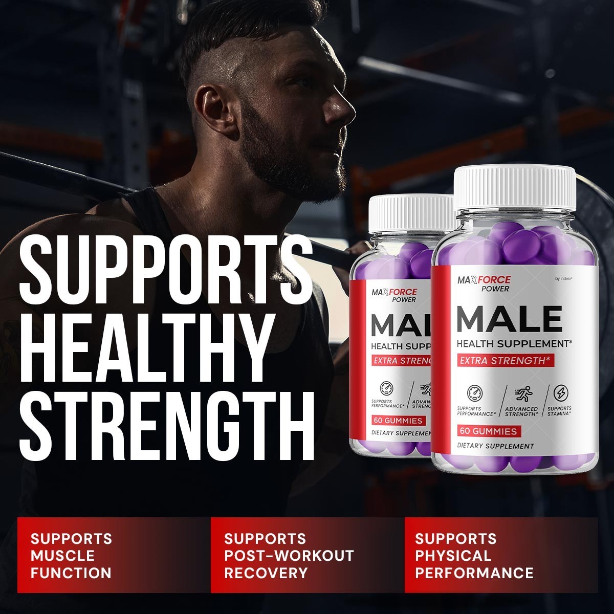 (2 Pack) Max Force Power Gummies for Men – MaxForce Power Gummy Natural Blend