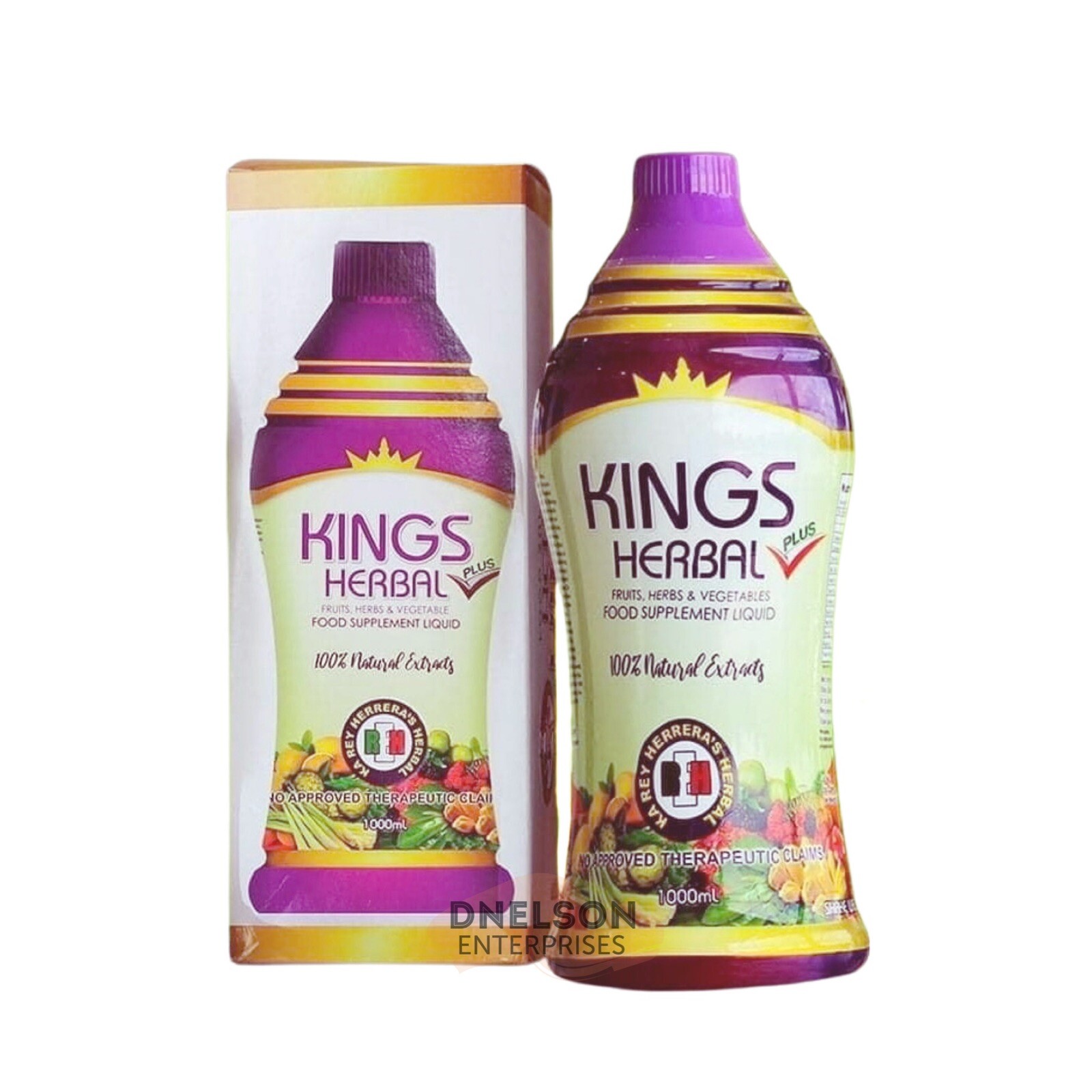 KINGS HERBAL PLUS Fruits Vegetables & Herb Fusion Food Supplement 1000 ml