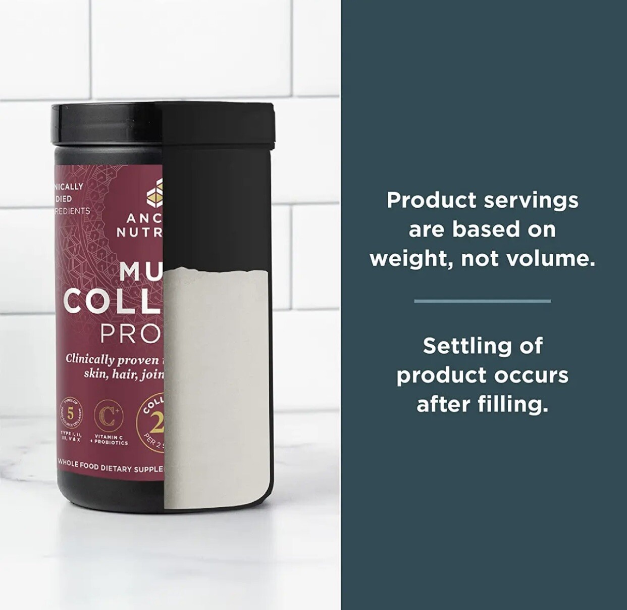 Ancient Nutrition Collagen Powder Protein with Probiotics, Unflavored 8.6oz