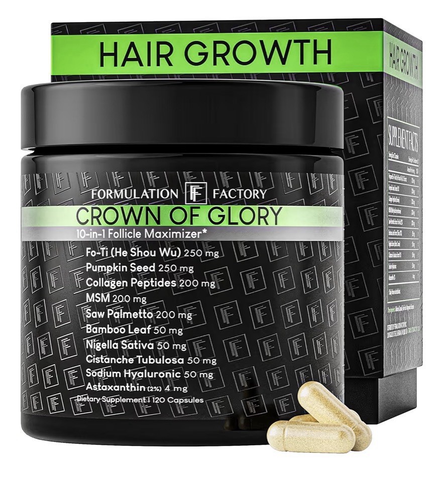 3 Pack Formulation Factory Crown of Glory 10-in-1 Follicle Maximizer Supplement