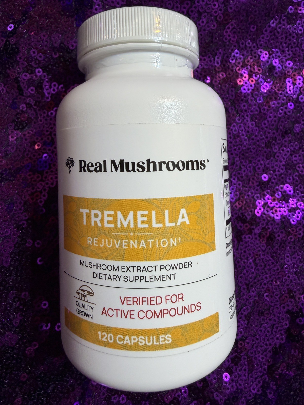 Tremella Rejuvenation Mushroom Extract Powder, 120 Capsules