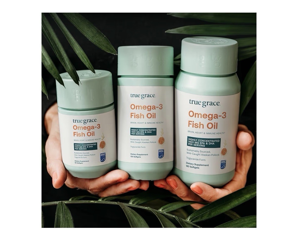 True Grace Omega-3 Fish Oil 1400mg EPA DHA Brain Heart Joint Immune Support 180s