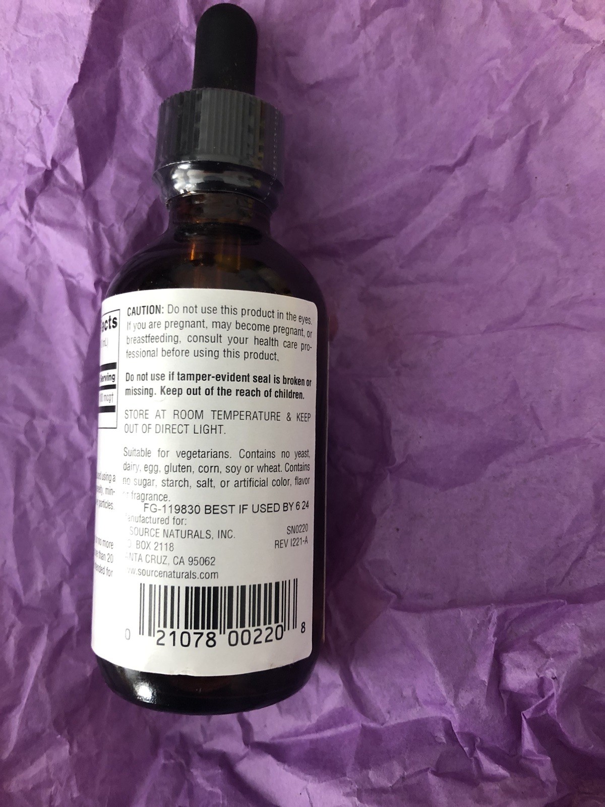 Source Naturals Ultra ￼Colloidal Silver 10 Ppm 2OZ (59.14 Ml) Best By 06/24