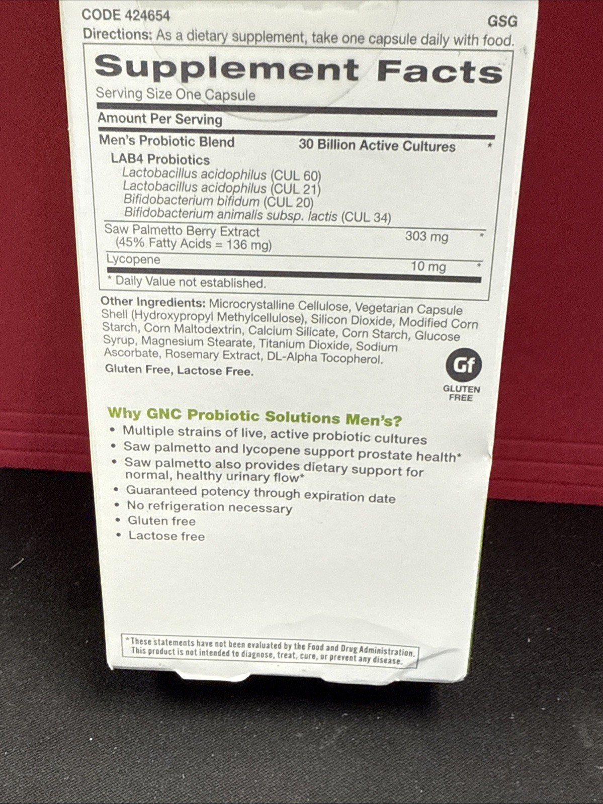 GNC Probiotic Solutions Men’s | Clinically Studied Multi-Strain, 30 Capsules