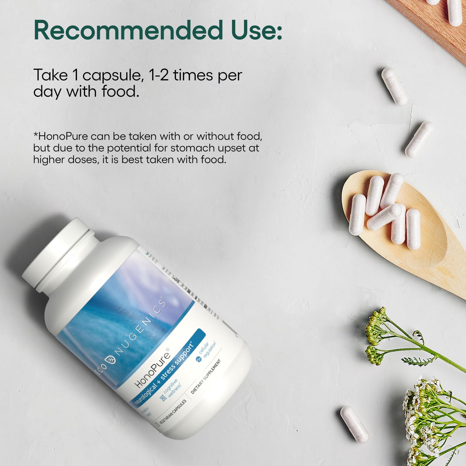 EcoNugenics – HonoPure – 120 Capsules | Professionally 120 Count (Pack of 1)