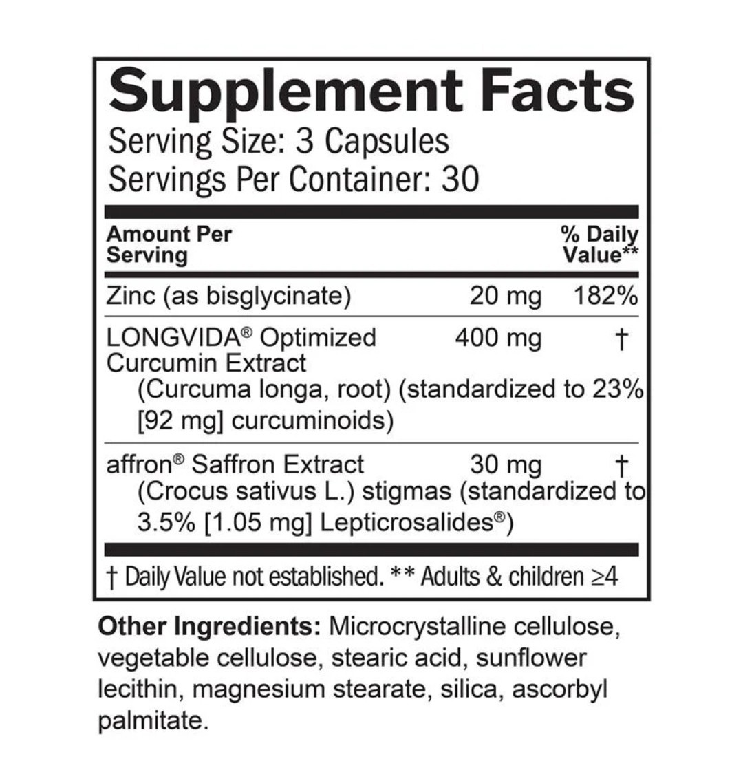BrainMD Happy Saffron Plus Vegan Mood Memory 90 Capsules Exp 02/2028
