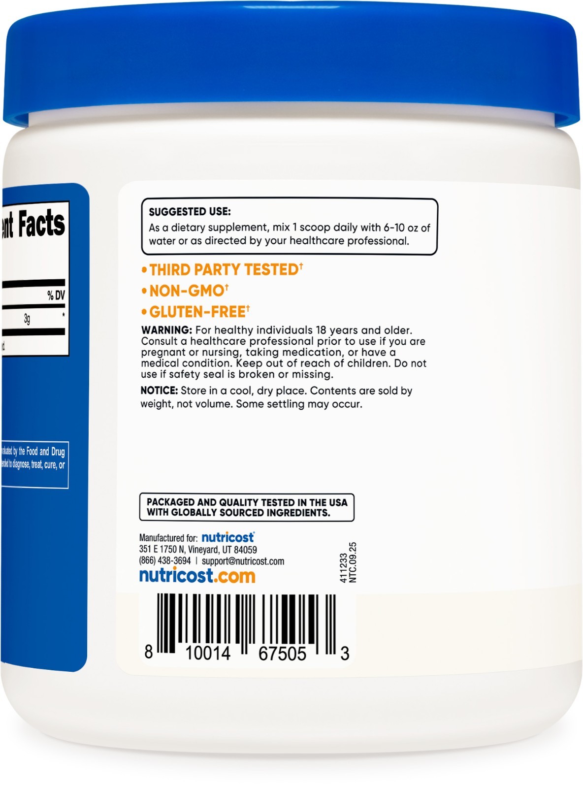 Pure L-Citrulline Malate (2:1) by Nutricost – 300 Grams, 98 Serv