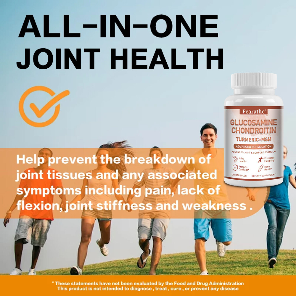 Glucosamine Chondroitin Turmeric, MSM 4200mg – Triple Strength Joint Support