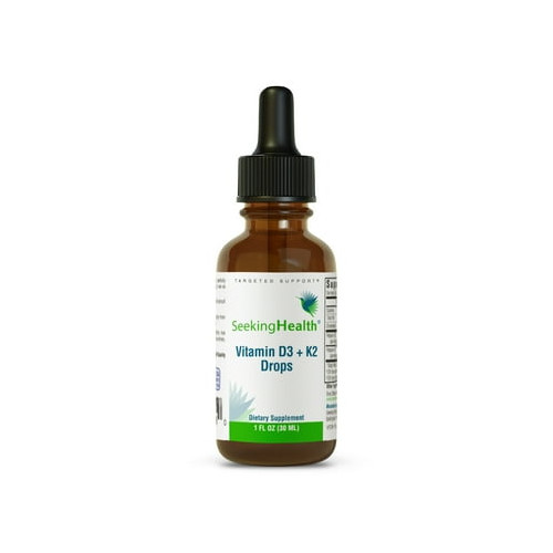Seeking Health Vitamin D3 + K2 Drops 1 fl oz (30 ml) Exp 1/30/2026