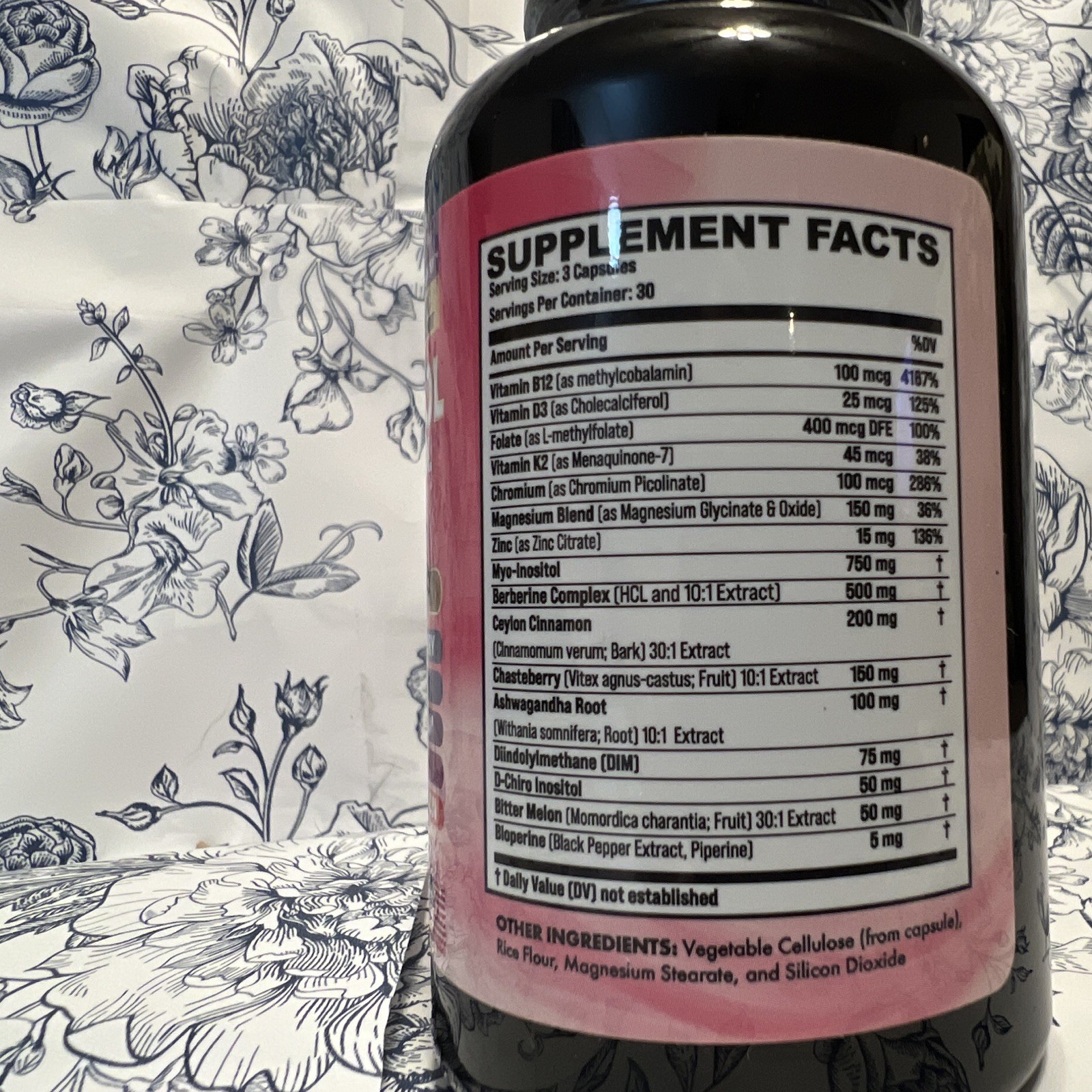 Zoyava Myo-Inositol + D-Chiro Inositol Berberine D3 K2 90 Caps Lot 60758
