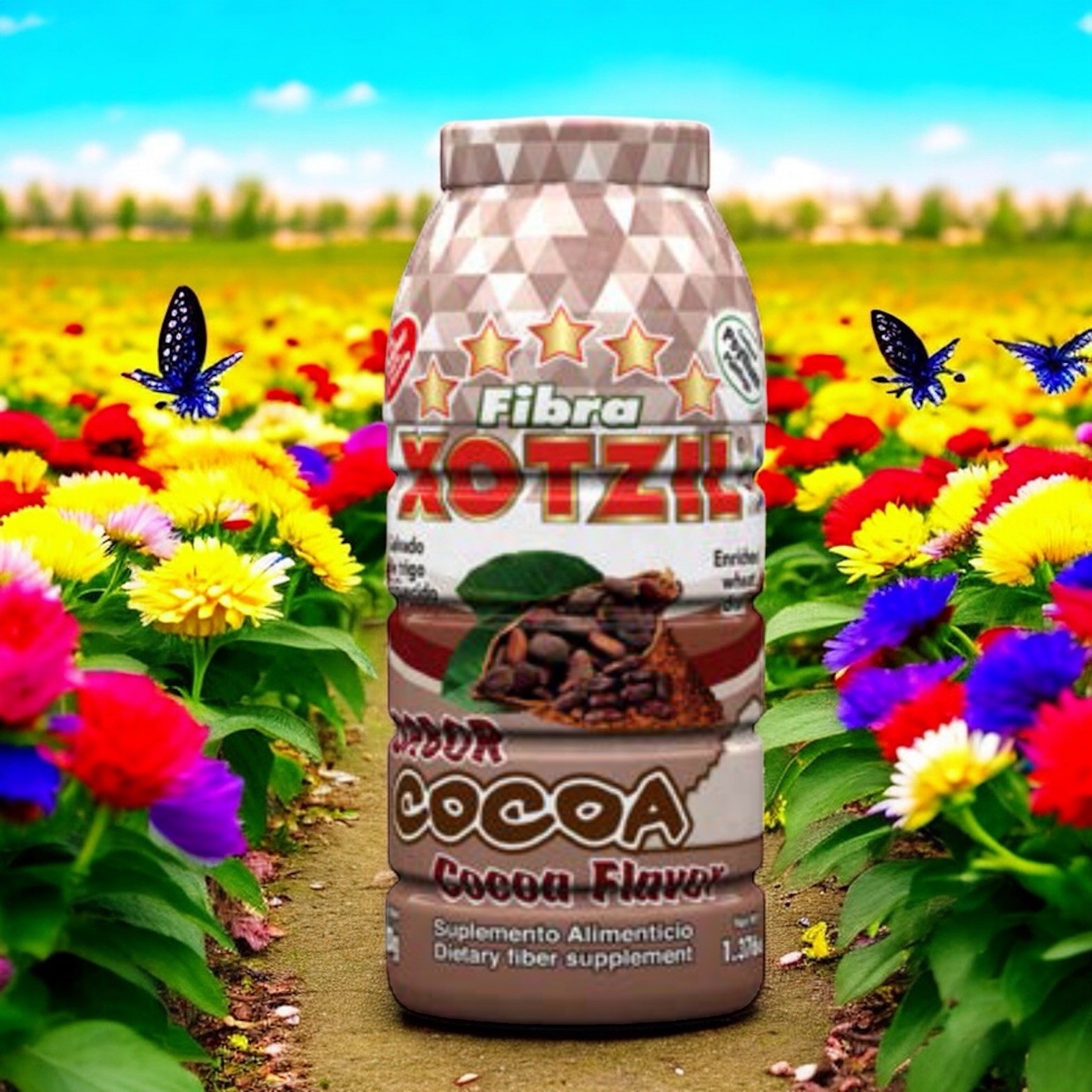 Xotzil Fiber Cocoa Flavor 620 G Each 2 Pack Brand New