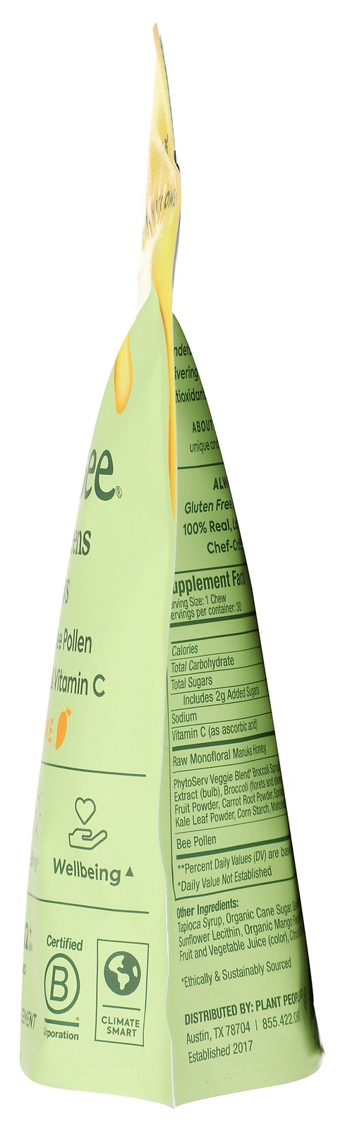 Plant People Wonderbee Mango Lime Superfood Greens Honey Chews 30 Ct 30Ct 1 Pack