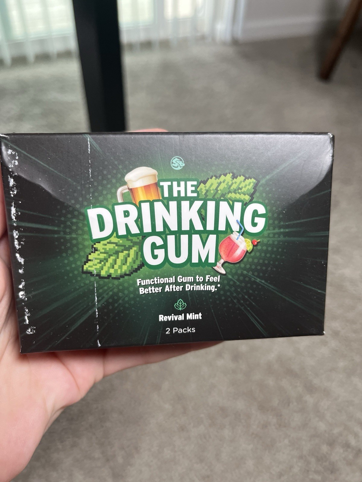 Super Bonsai Functional Gum Revival Mint DHM B Vitamins 2 Packs 30 Count