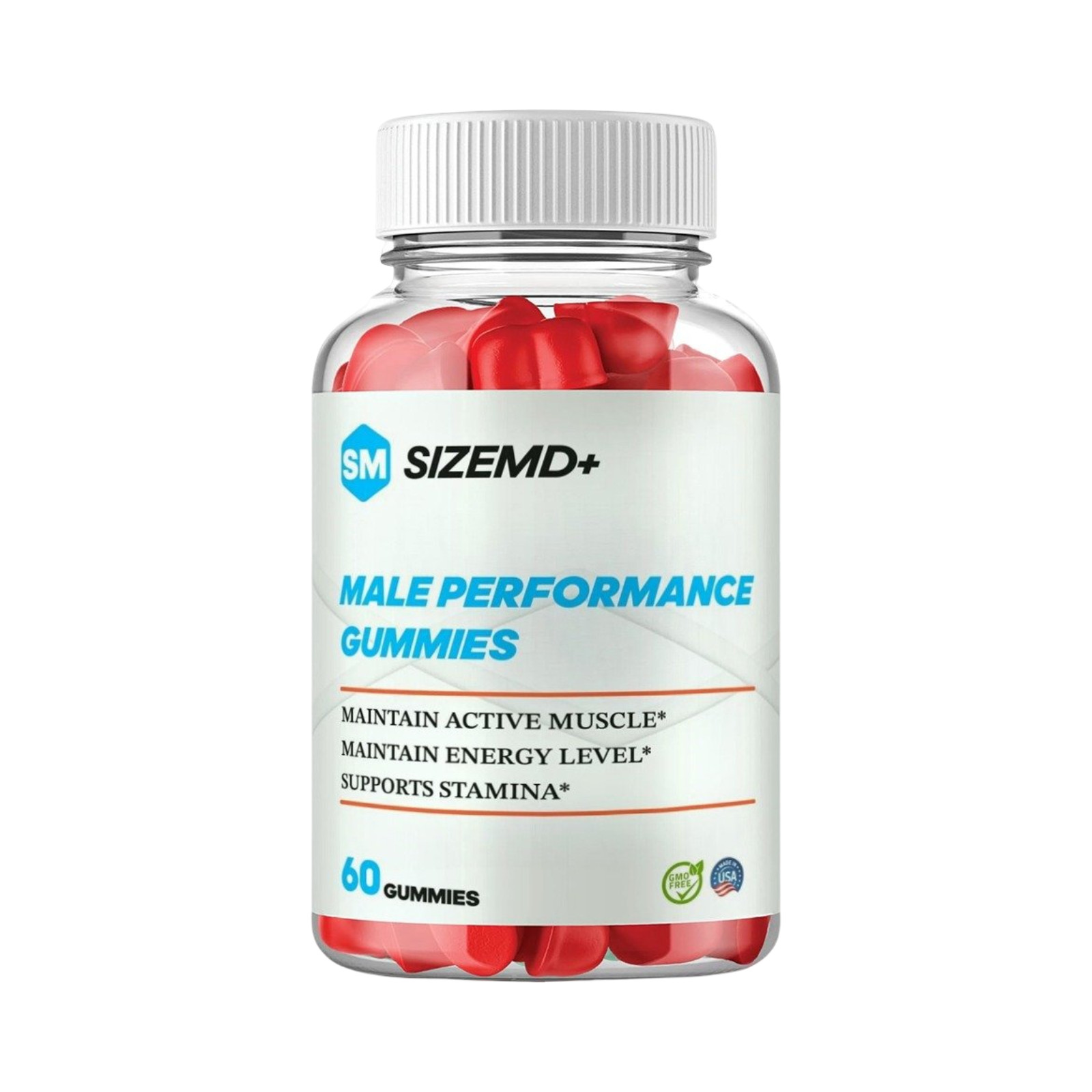 SizeMD+ Male Gummies – Size MD for Men Vitamin Supplement – 60 Gummies