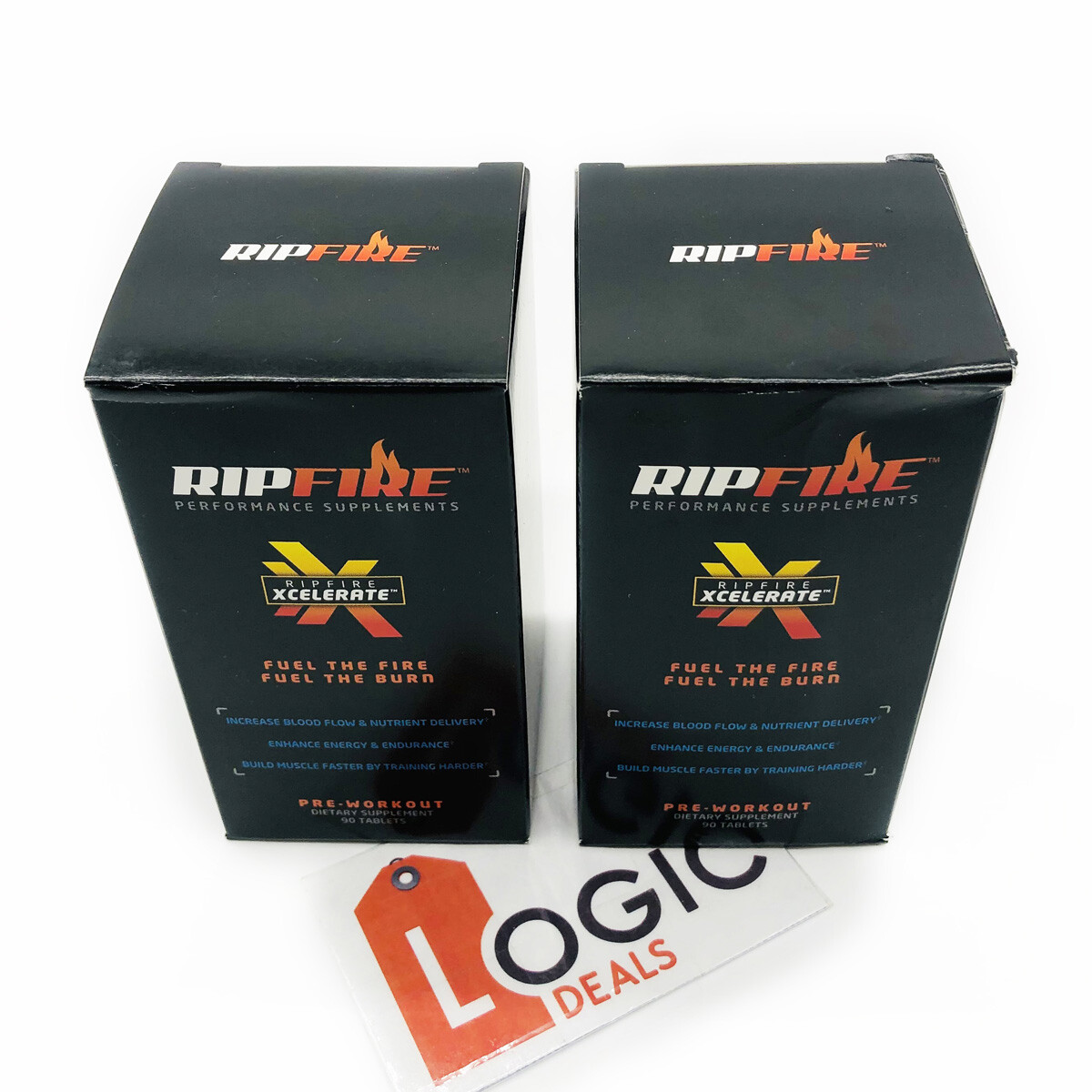 2 ~ RipFire Xcelerate Pre-Workout Dietary Supplement 90×2 Tablets Energy Muscle