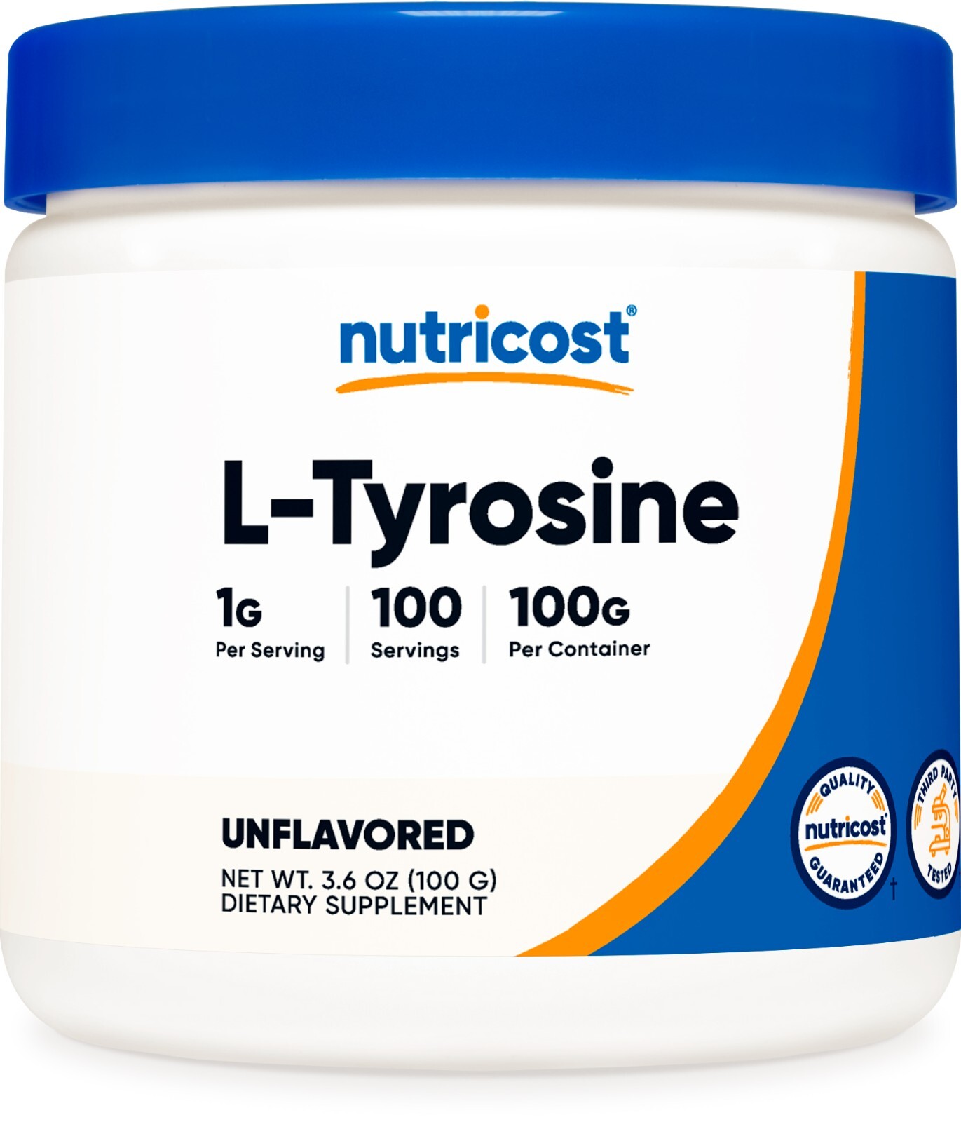 Nutricost L-Tyrosine Powder 100 Grams (100 Servings) – Gluten Free, Non-GMO
