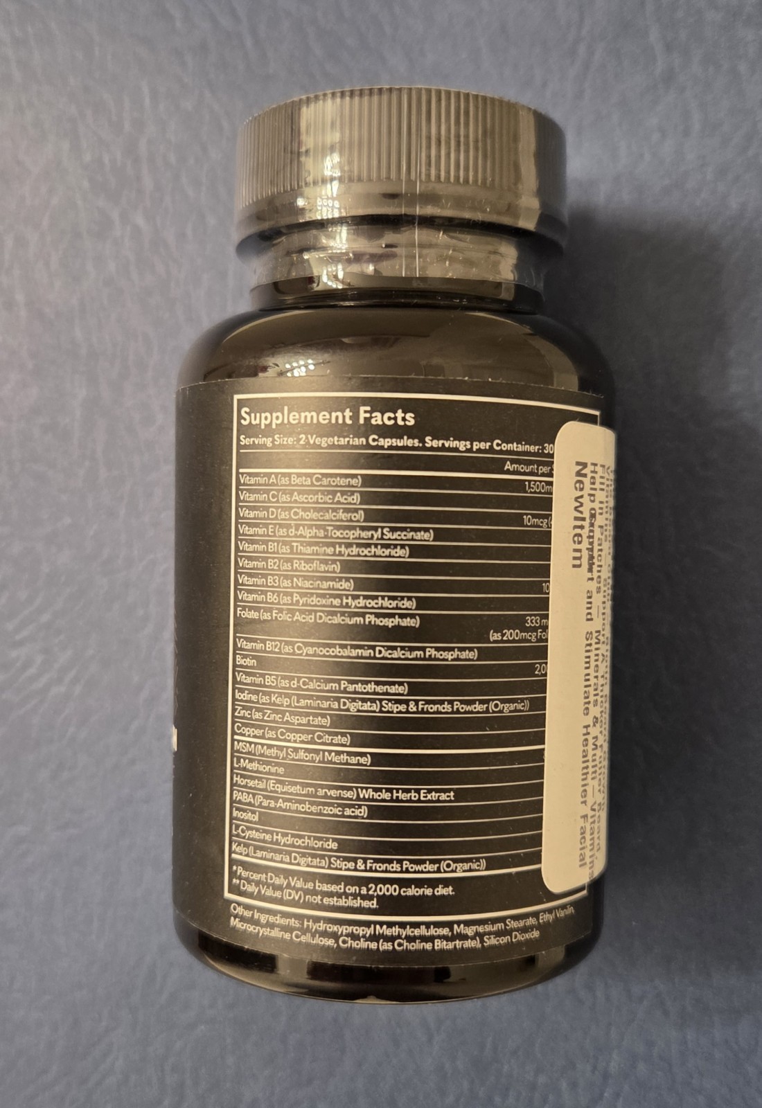 Beard Club Beard Growth Vitamins Vanilla Flavored 60 Capsules Easy to Swallow