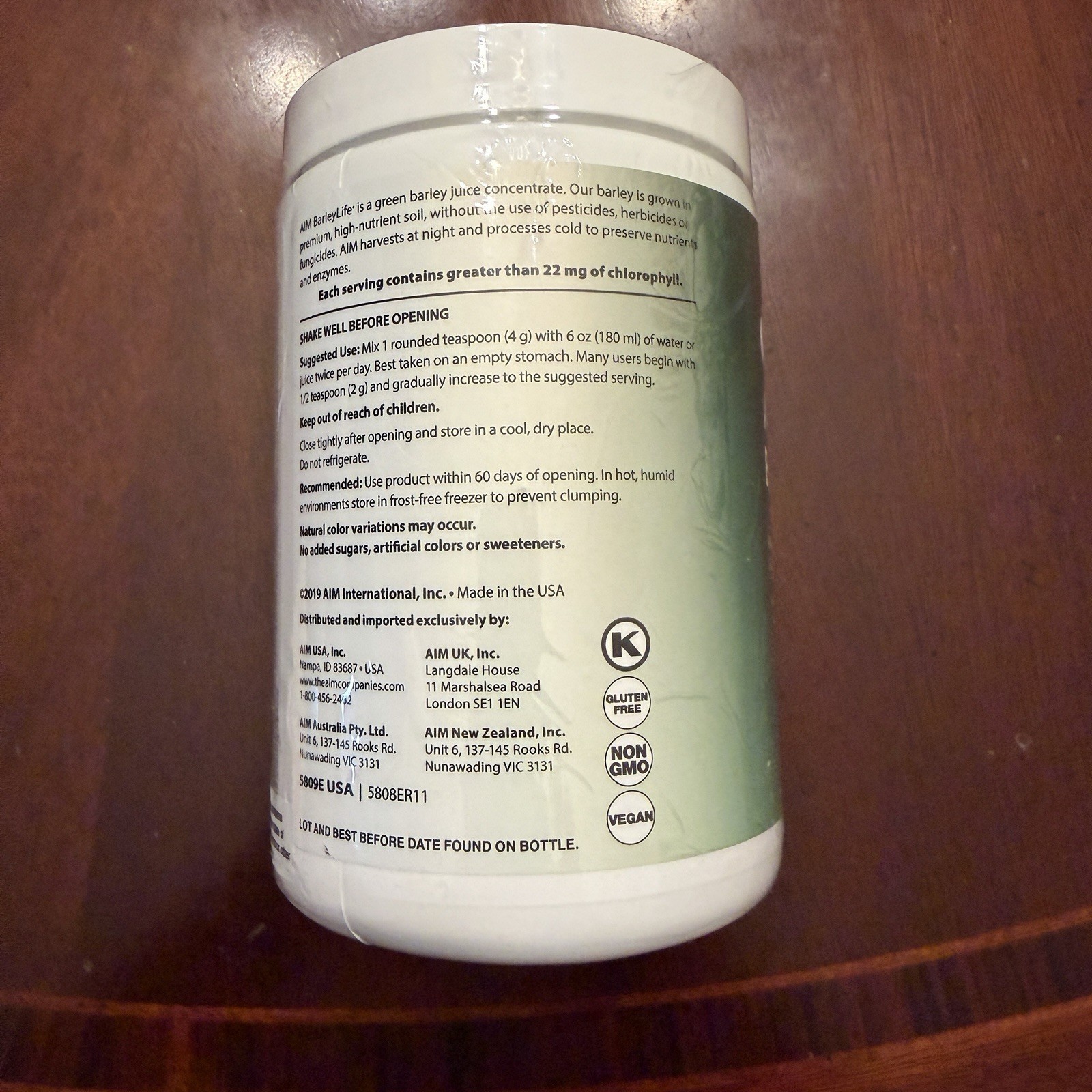 AIM Barley Life 12oz Immune & Energy Booster Superfood Green Supplement 30 Day