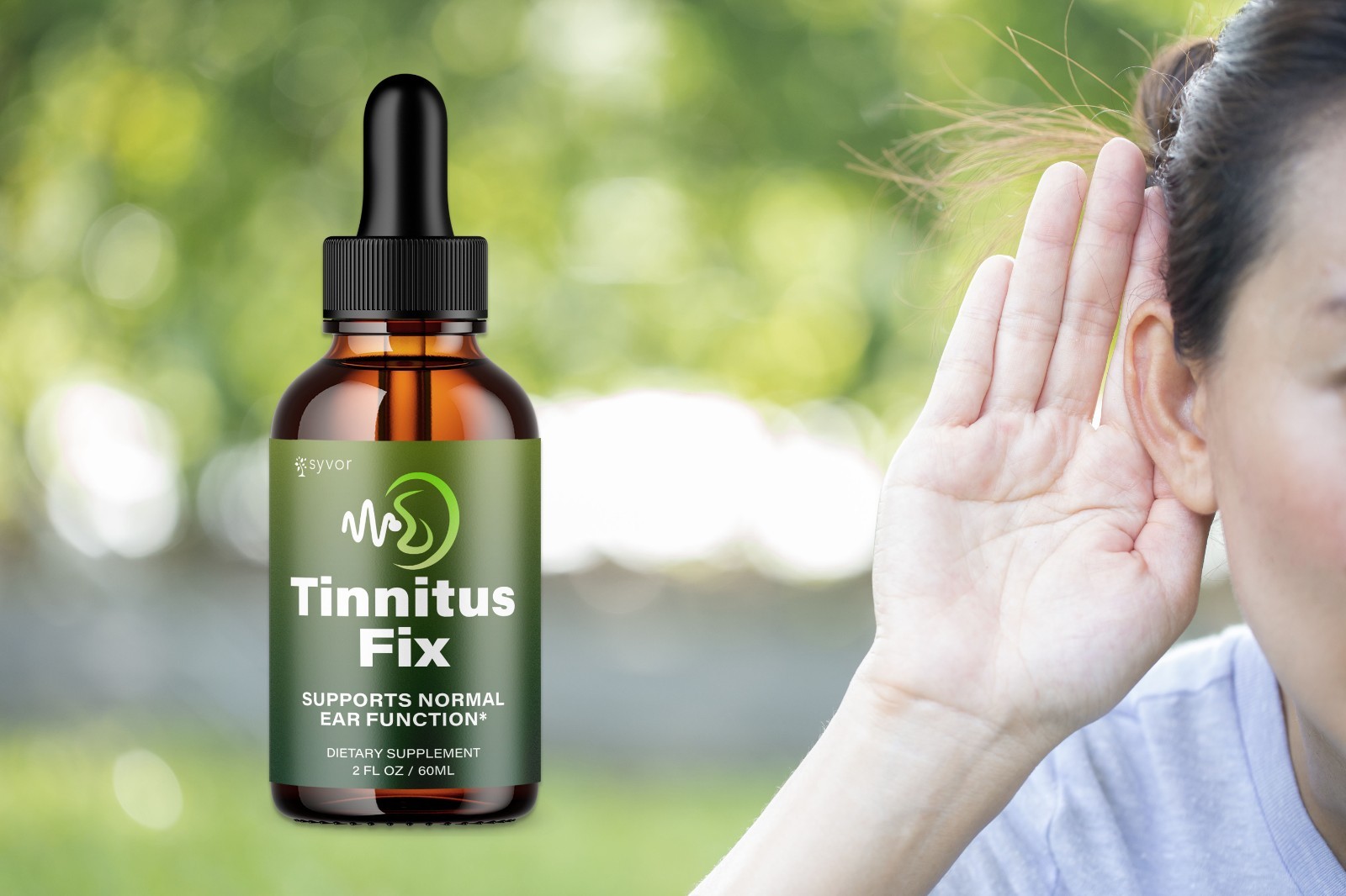 (1 Pack) Tinnitus Fix Ear Health Drops All Natural TinnitusFix Vitamin 30 Servs