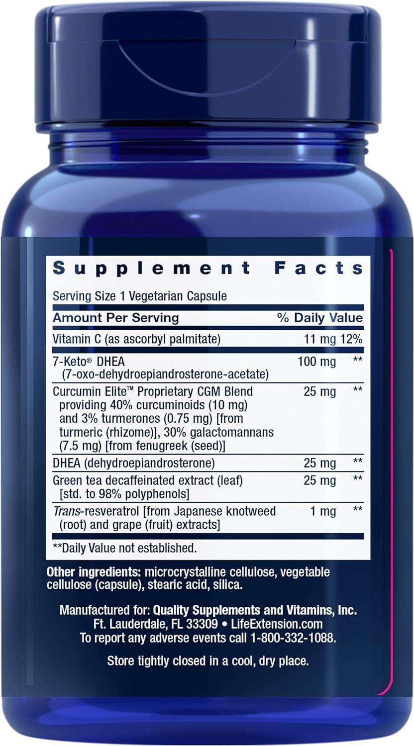 Life Extension DHEA COMPLETE 60 Veg Caps ( EXP 12/2026)
