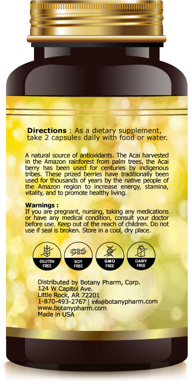 Acai Berry | Antioxidant Superfood & Weight Loss Cleanse Dietary Supplement
