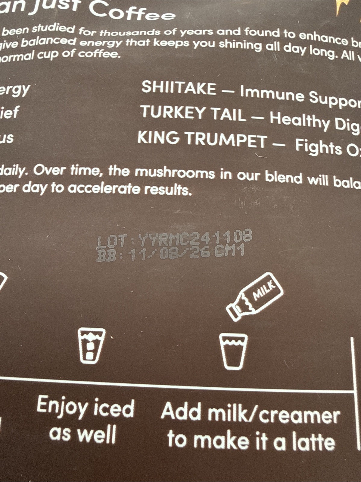 RYZE Mushroom Coffee USDA Organic with 6 AdaptogeniMushrooms and MCT Oil, USA Gr