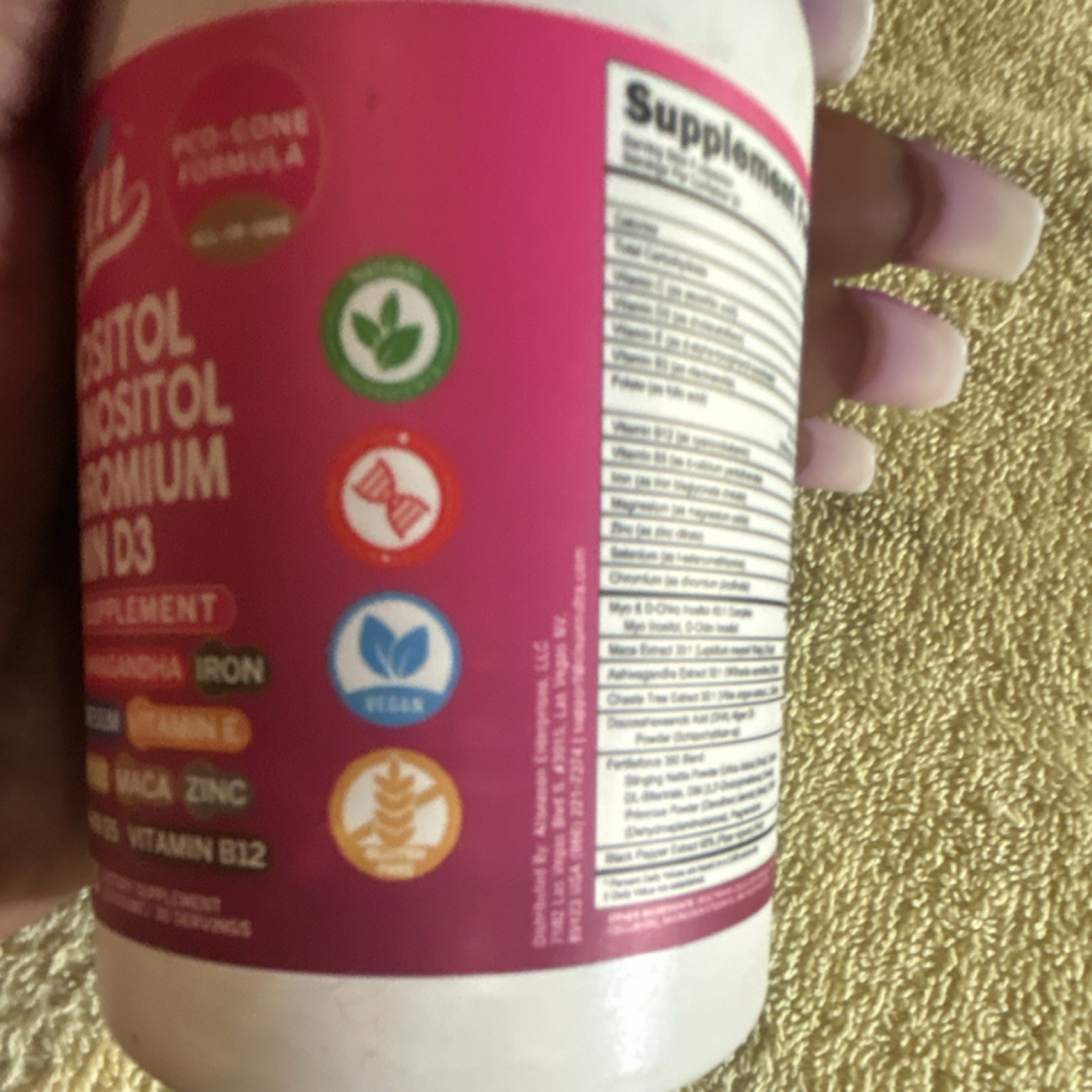 Clean Nutra PCO-GONE Myo D’Chiro Inositol Maca Vegan Capsules 120ct