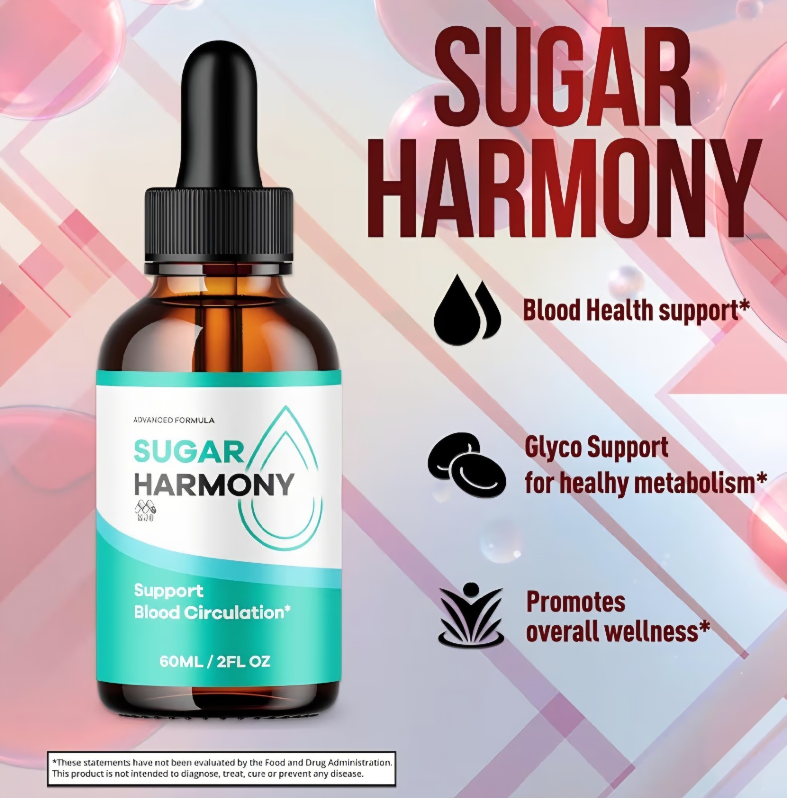 Sugar Harmony Blood Sugar Support 2 fl oz Grape Seed Horse Chestnut Exp. 03/2028