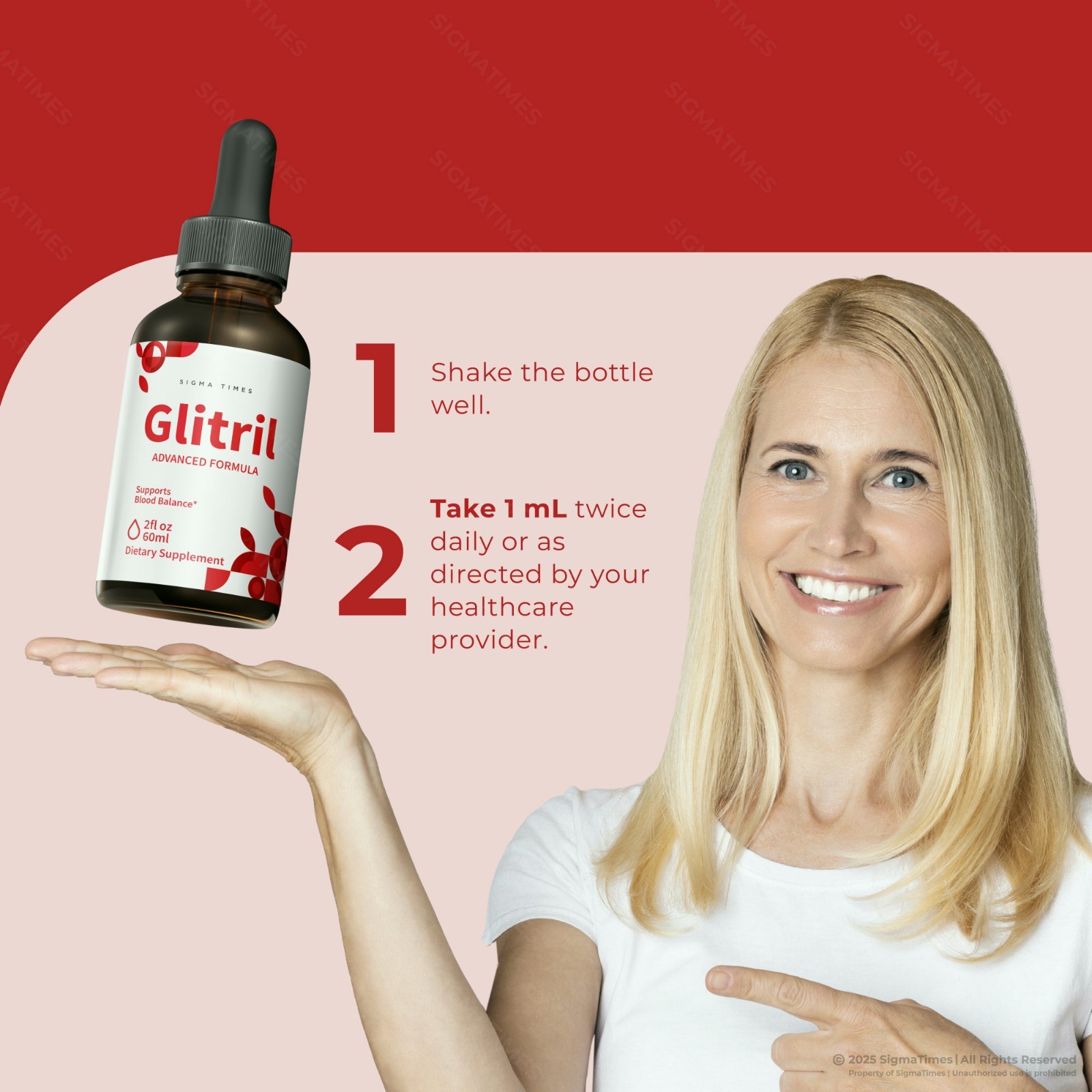 Glitril Drops – Blood Support, Balance & Circulation Liquid Supplement – 5 Pack