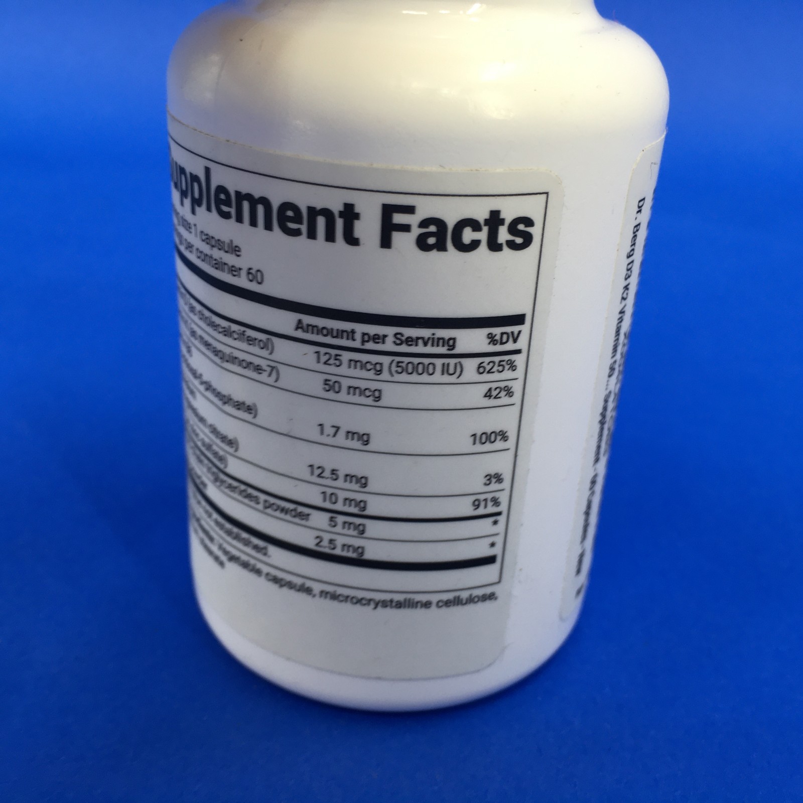 Dr. Berg D3 & K2 Vitamin 2 in 1 Support for Immunity 60 Capsules