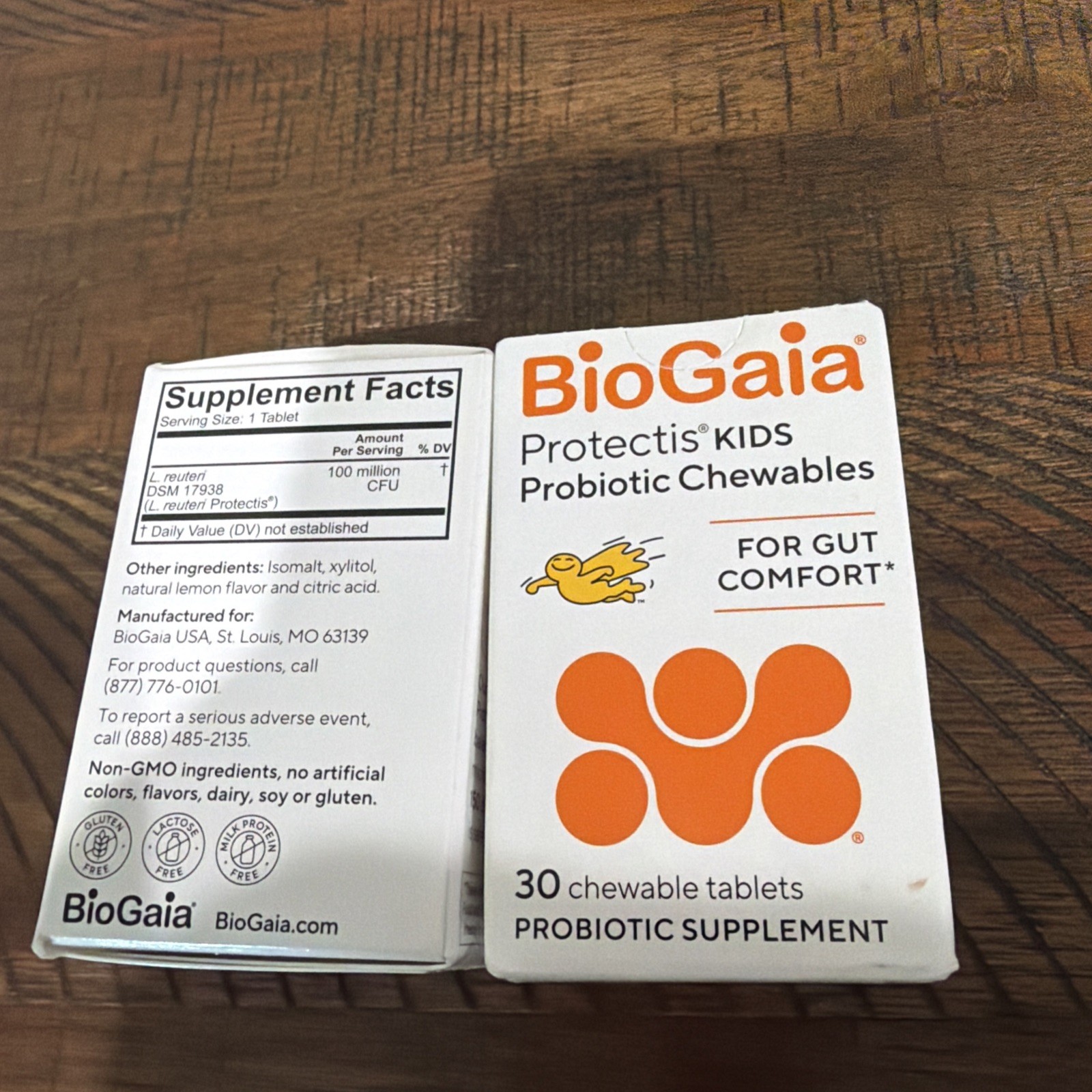 BioGaia ProTectis Chewable Tablets for Toddlers, Kids, and Teens, 30 ct, 2 pack