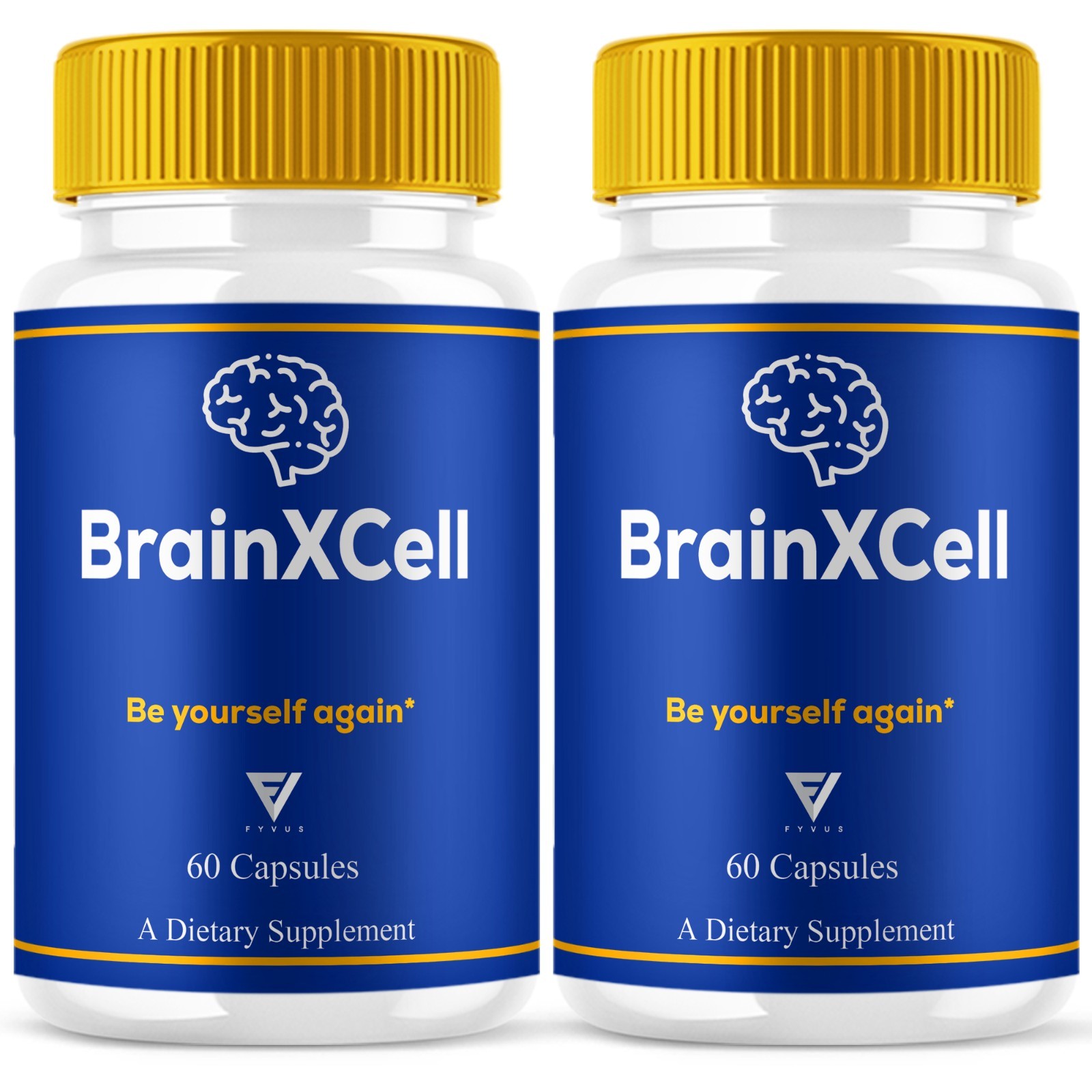 (2 Pack) BrainXCell Premium Nootropic Supplement, Brain X Cell (120 Capsules)
