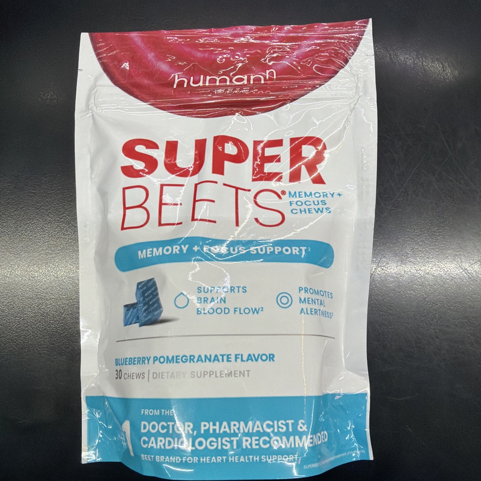 SuperBeets Chews 30 Count Brain Health Support Memory Focus Alertness Nootropic