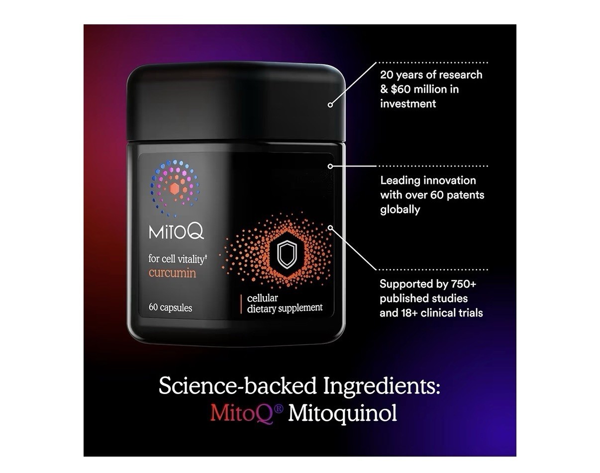 3 Pack MitoQ For Cell Vitality Curcumin Cellular Dietary Supplement