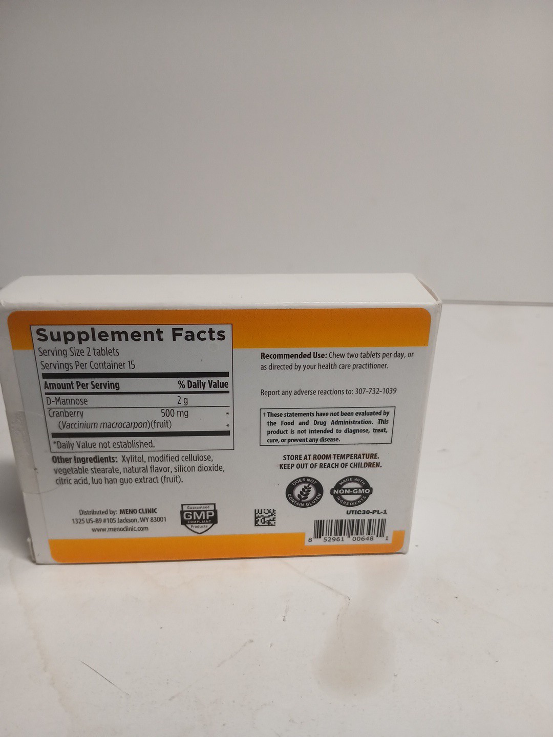 UT Comfort Orange Flavor Dietary Supplement 30 Tablets #415