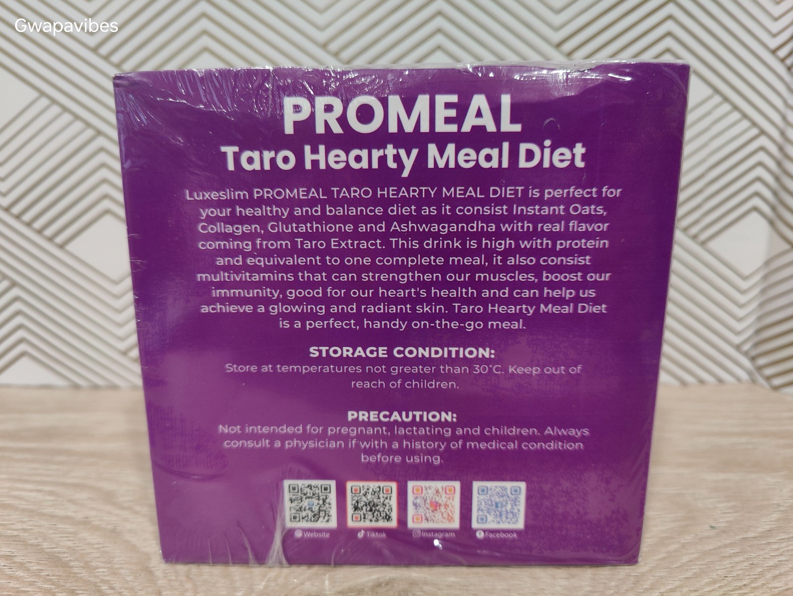 Luxe Slim ProMeal Taro Hearty Meal Diet 10 Sachets (Authorized US Seller)