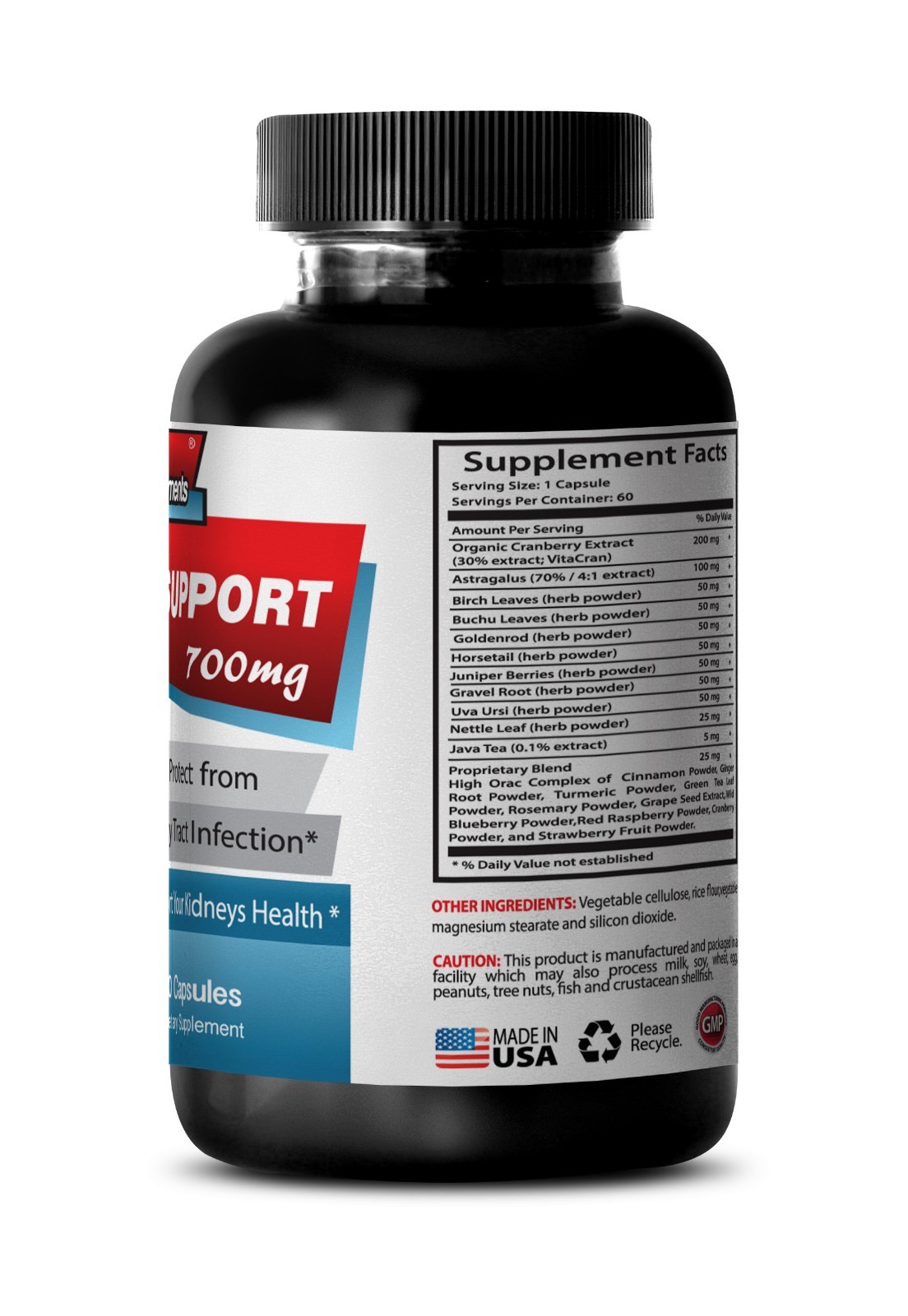 Cranberry Urinary – Kidney Support 700mg – Support Kidneys Health Pills 1B