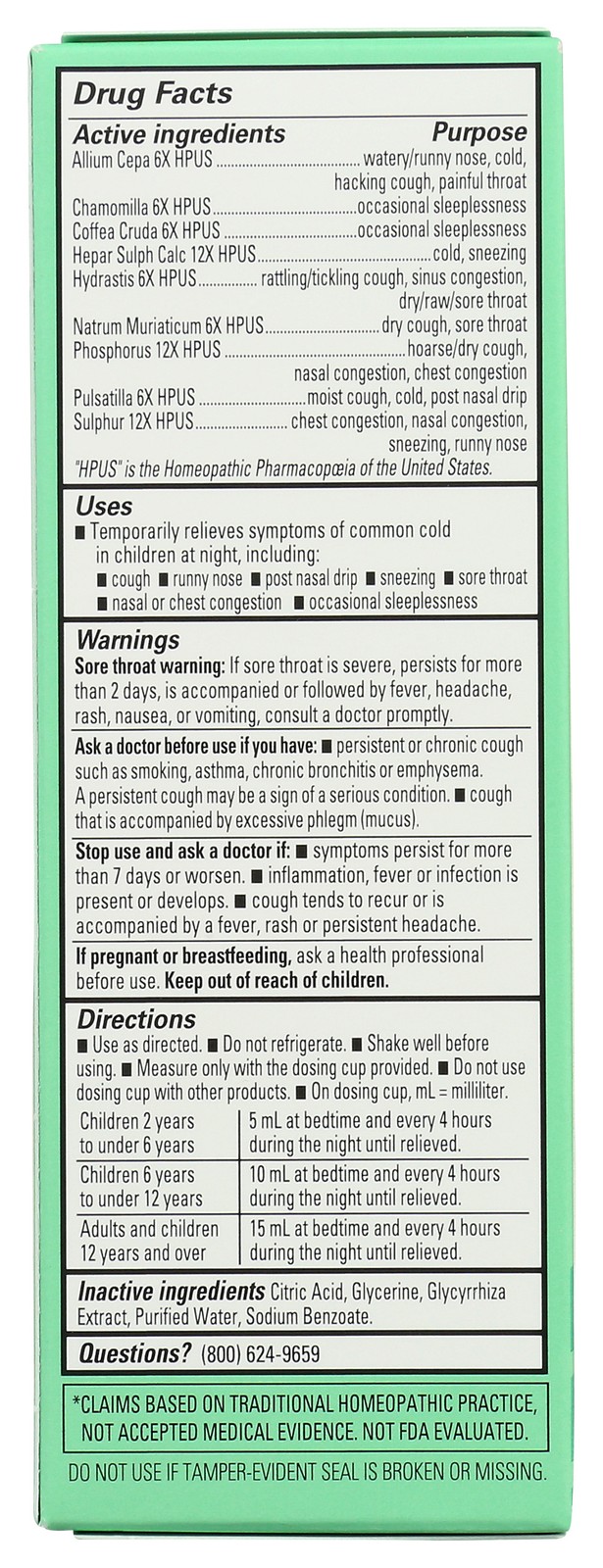 Hylands Naturals Kids Cold & Cough Nighttime Syrup 4 Fl Oz 3 Pack