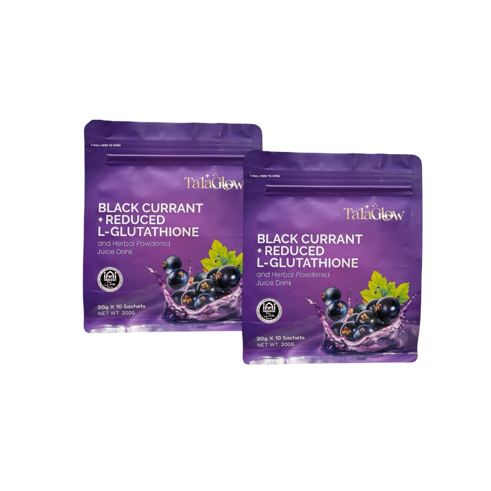 Tala Glow Black Currant + L-Glutathione Herbal Drink 10 Sachets 20g