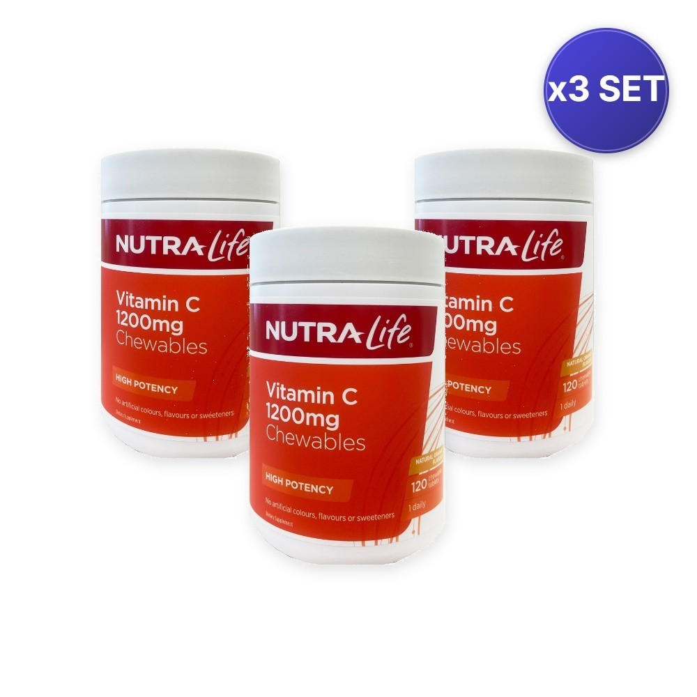 Vitamin C 1,200mg High Potency (120 Tablets) – 3 Pack
