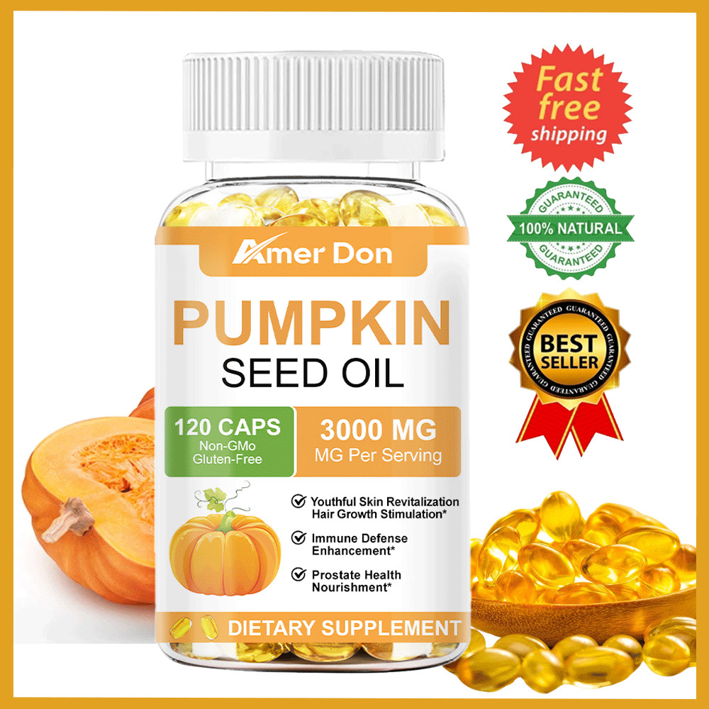 Pumpkin Seed Oil Saw Palmetto 3000mg Softgels Cold Press Virgin Oil Phytosterols