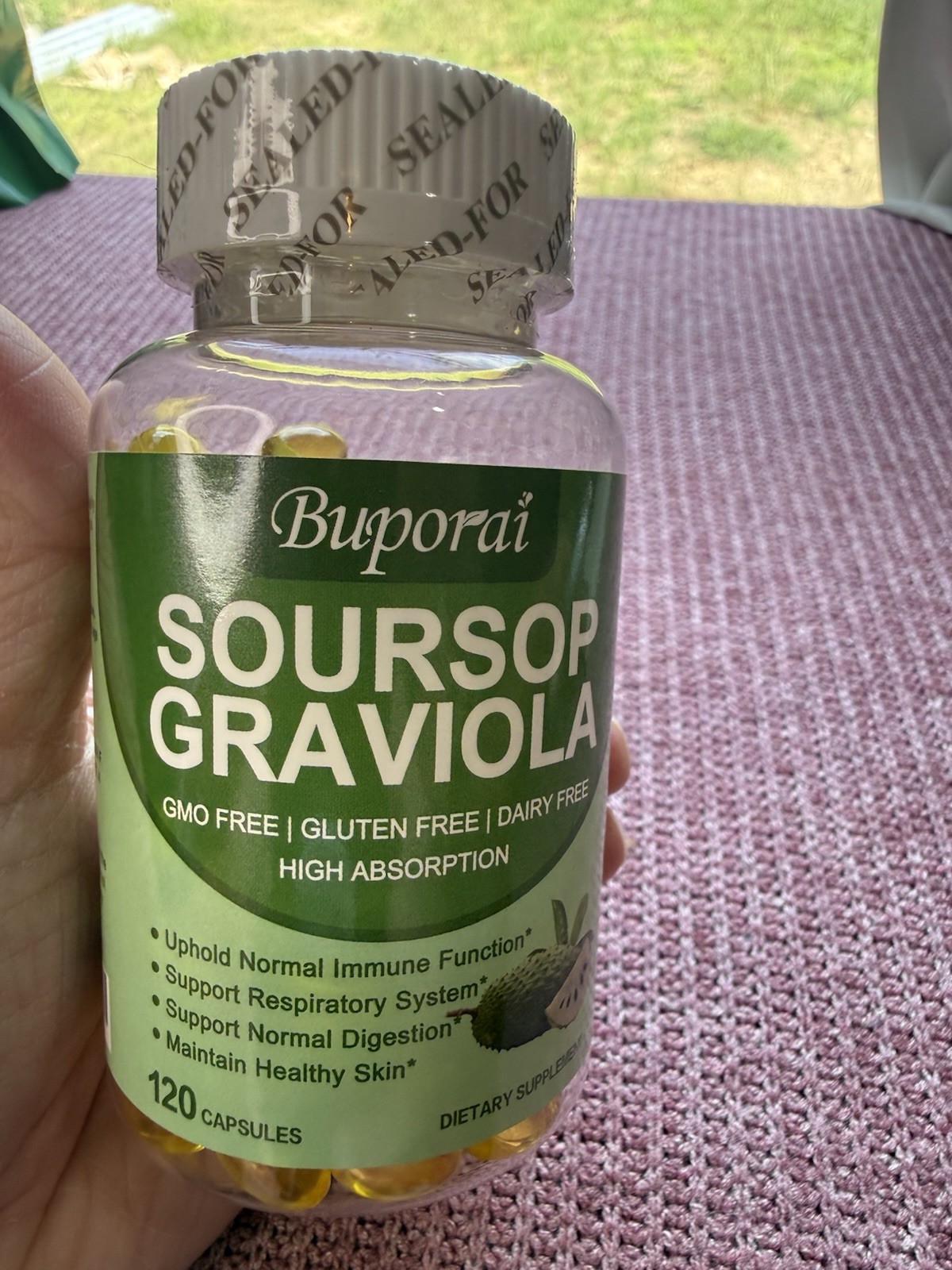 Soursop Graviola Capsules Leaf Fruit Extract, 1000mg