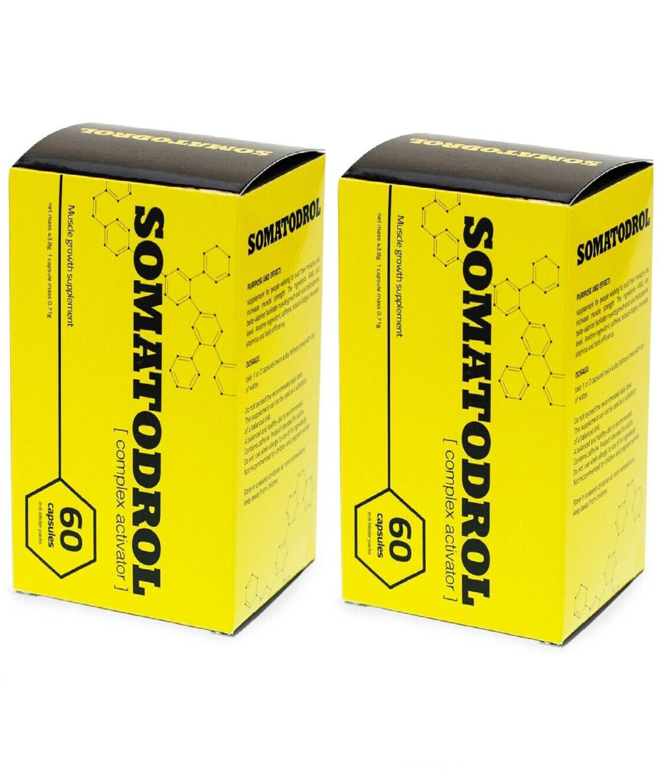 SOMATODROL – 60-180 Capsules -Natural Testo-Booster Muscle Regeneration Strength