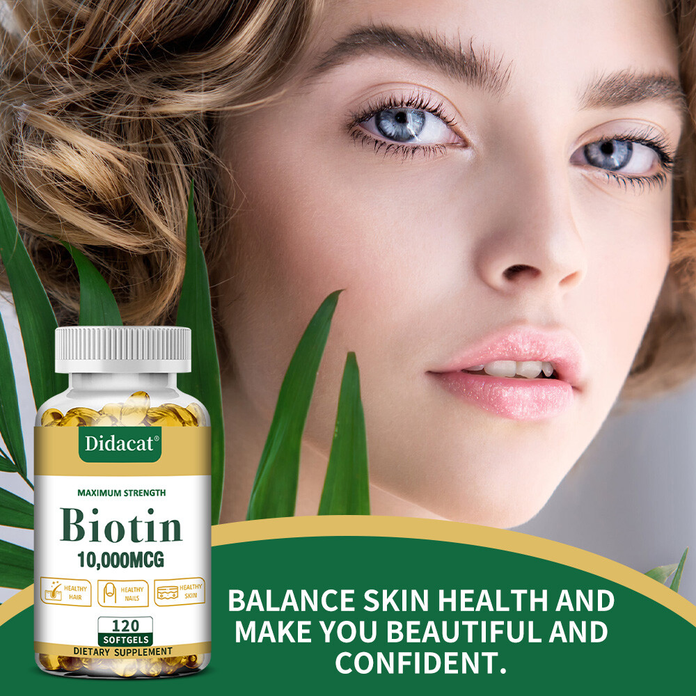 Vegan Biotin 10,000mcg Softgels – Max Strength Biotin Vitamin B7