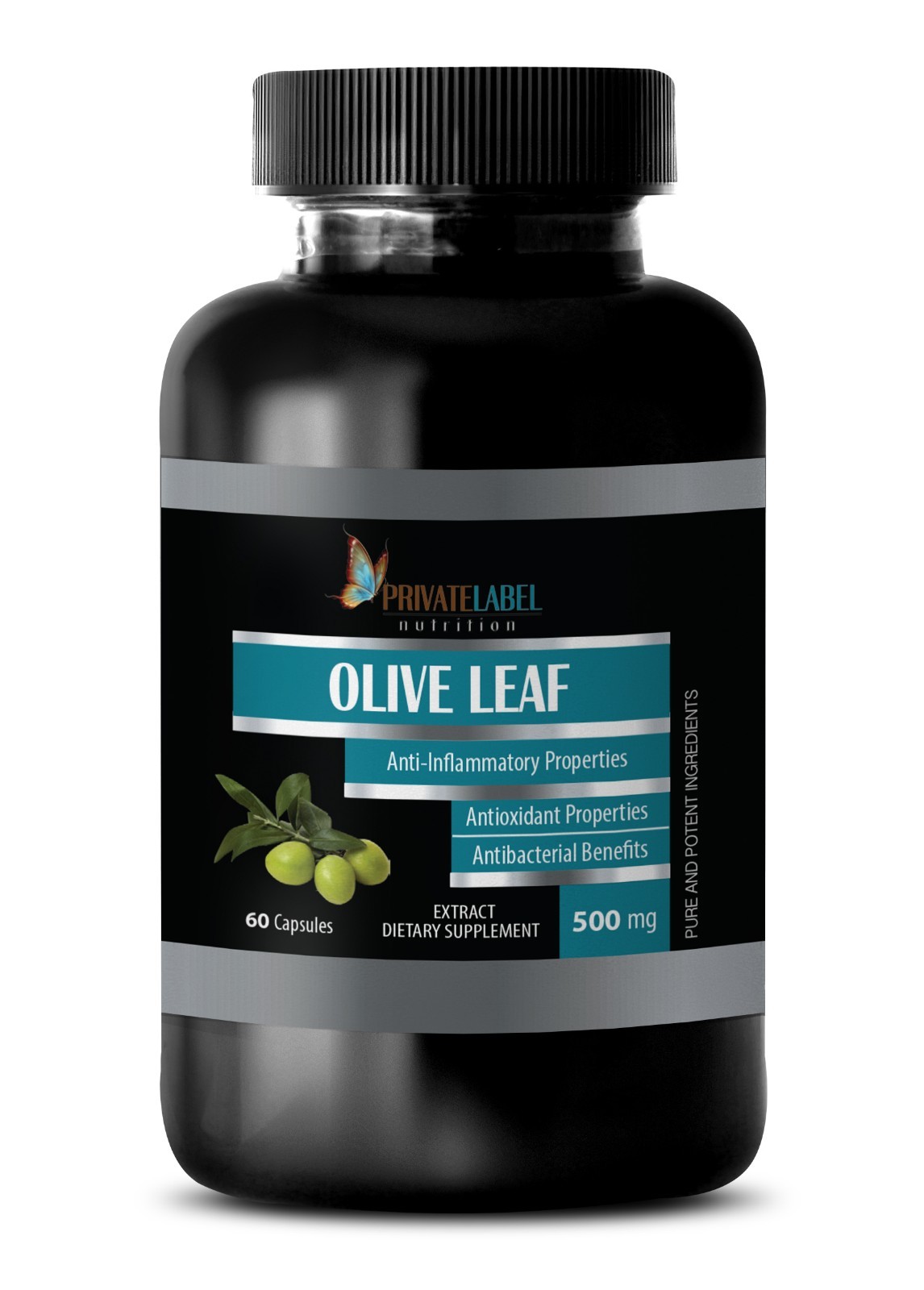100% Pure Olive Leaf – OLIVE LEAF EXTRACT 500mg – Lower Blood Pressure – 1 Bot