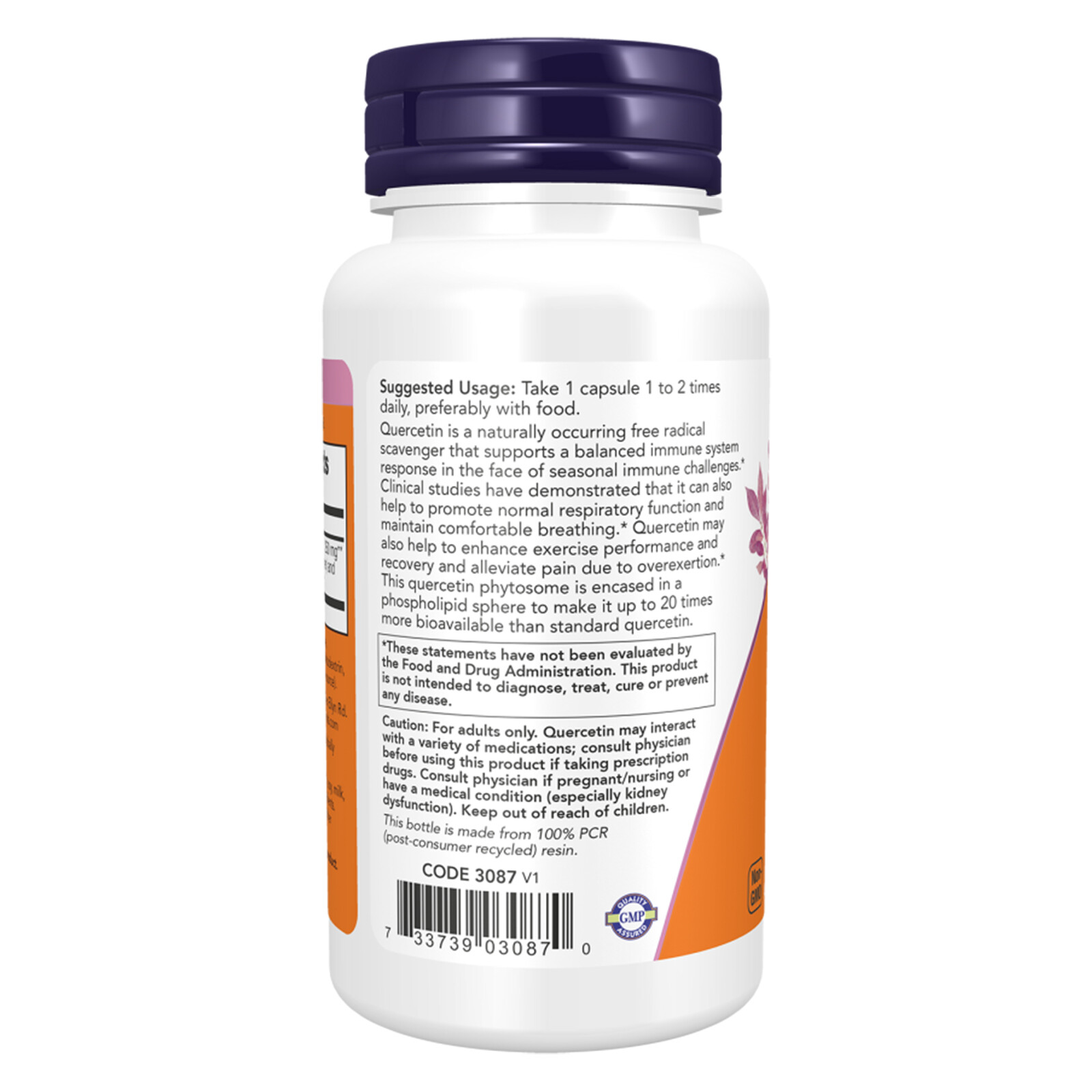 NOW Quercetin Phytosome – 90 Veg Capsules, Balanced Healthy Season Immune System