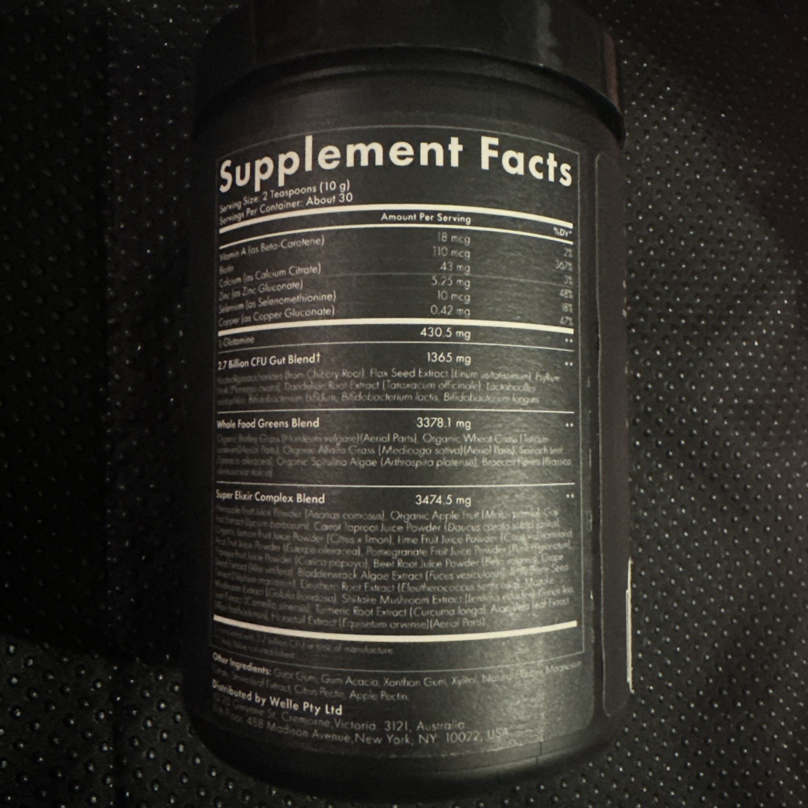 WelleCo The Super Elixir Daily Greens 10.5oz Powder Pineapple Lime -NEW*read****