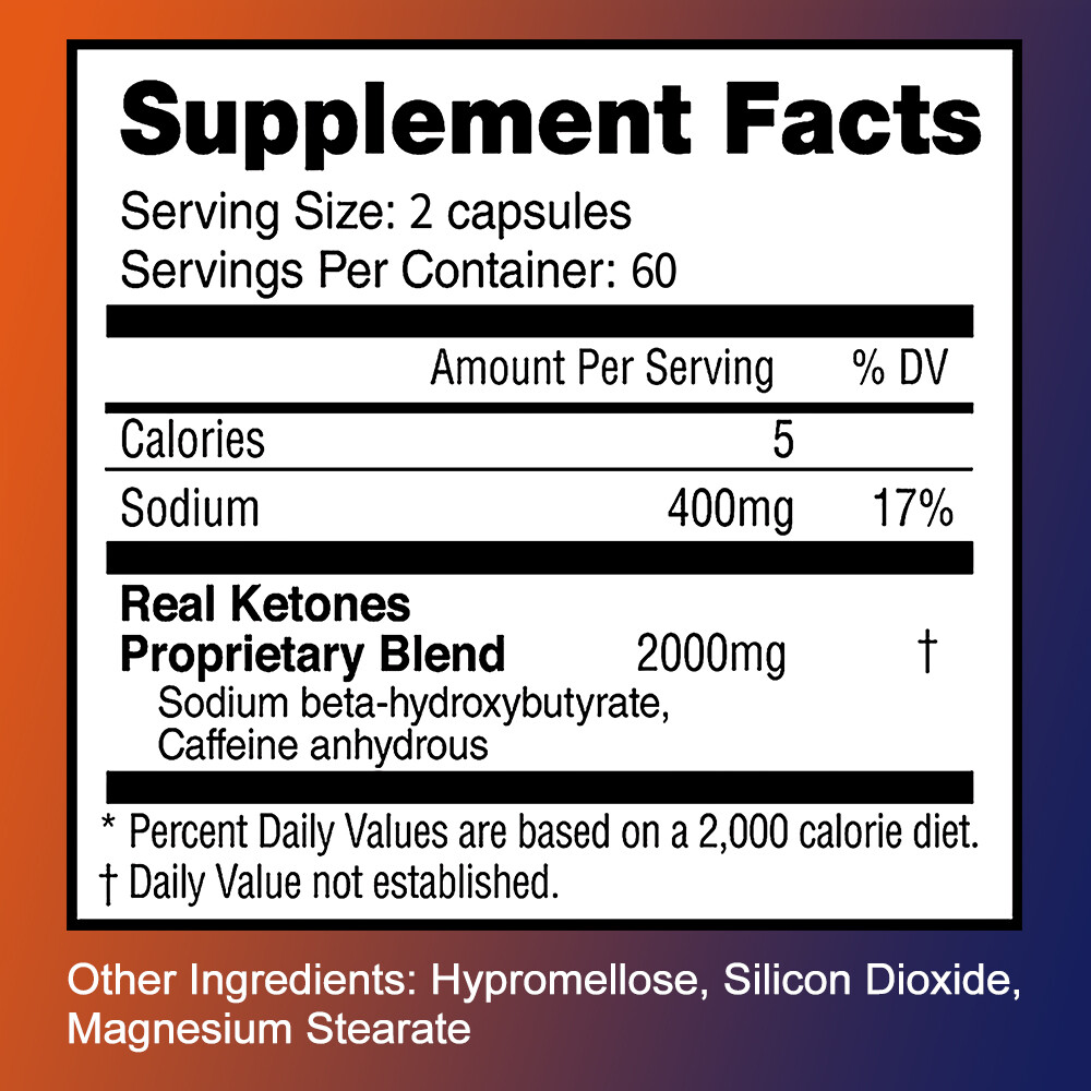 KETO Pure Ketone Fat Burning Capsules – Burn Fat – Boost Metabolism-Improve Mood