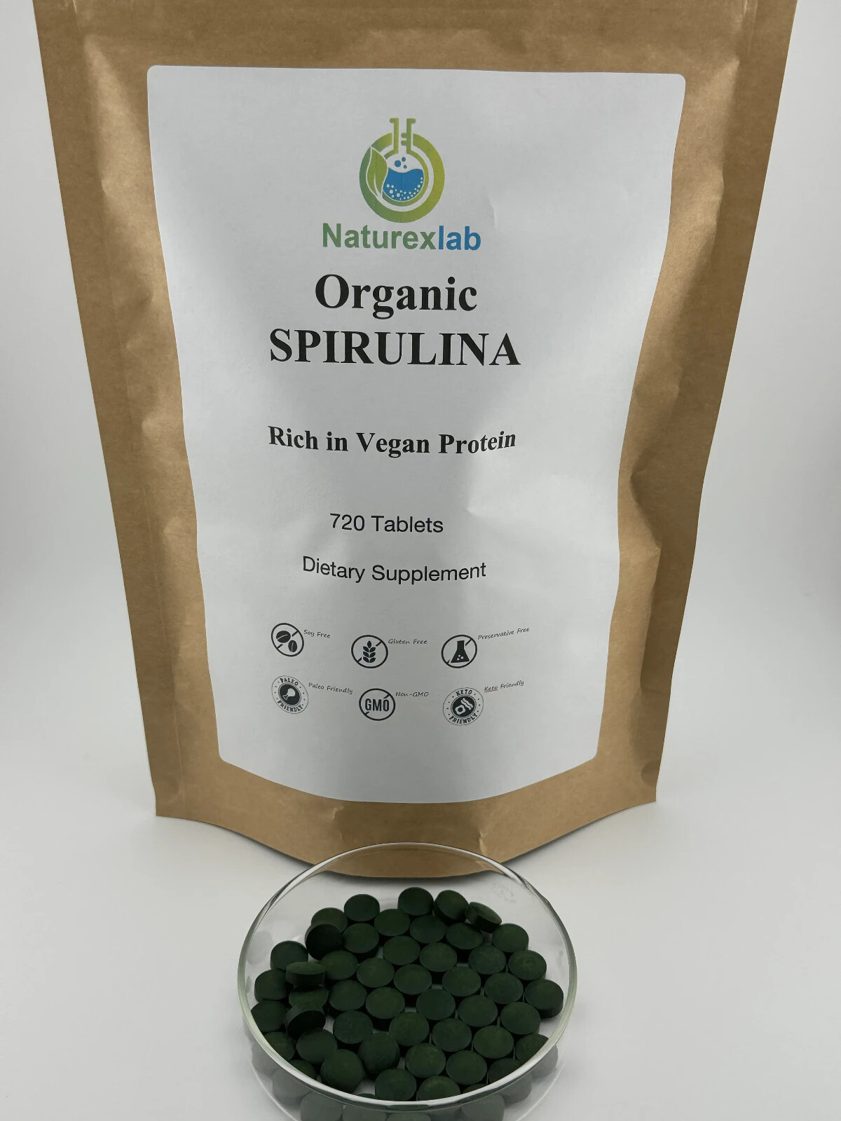 NatureLab Organic Spirulina 720 Tablets